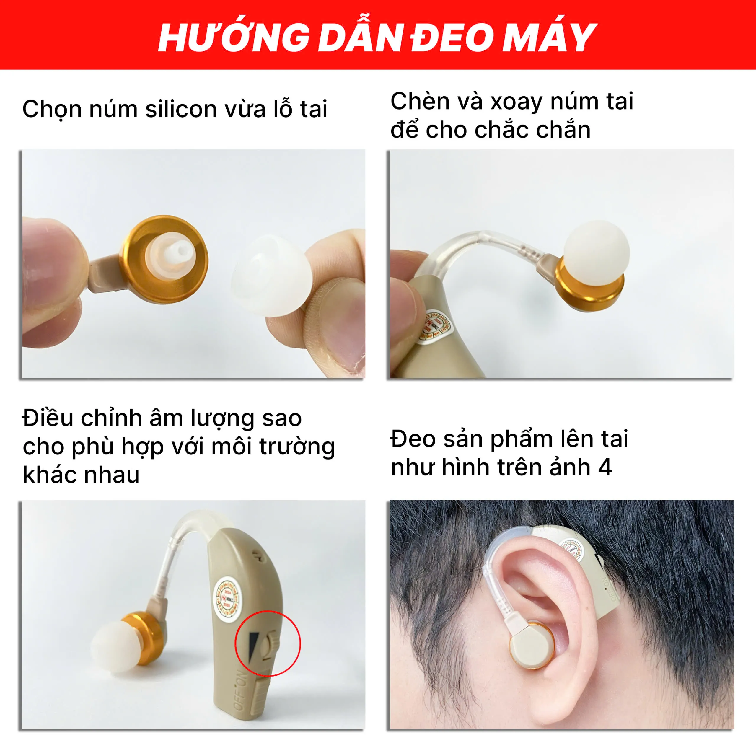 cách sử dụng máy trợ thính hoki